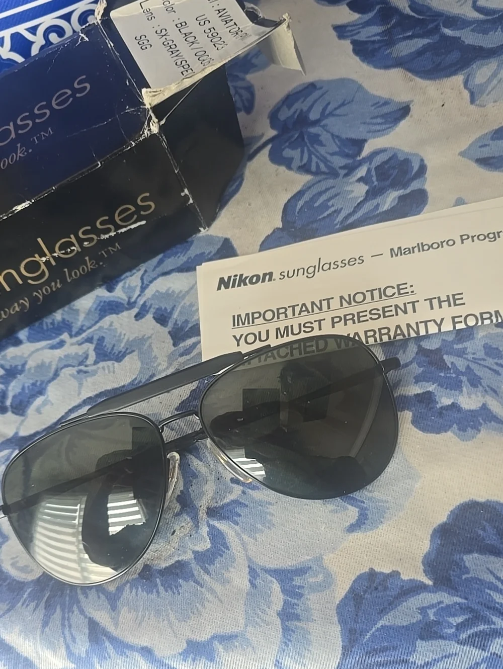 Vintage Nikon NK4920-5 Aviator Sunglasses New 90s